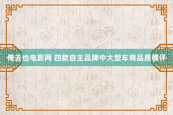 俺去也电影网 四款自主品牌中大型车商品质横评