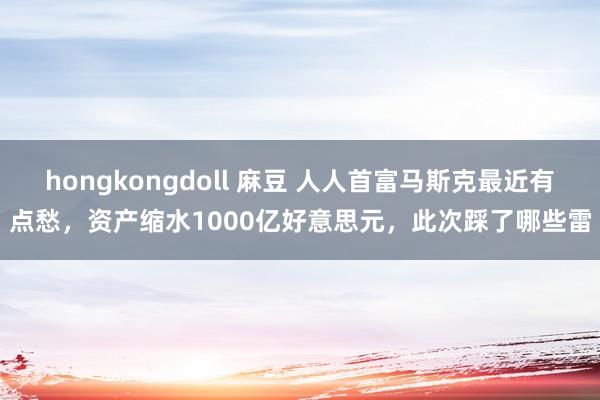 hongkongdoll 麻豆 人人首富马斯克最近有点愁，资产缩水1000亿好意思元，此次踩了哪些雷