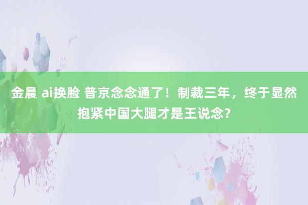 金晨 ai换脸 普京念念通了！制裁三年，终于显然抱紧中国大腿才是王说念？